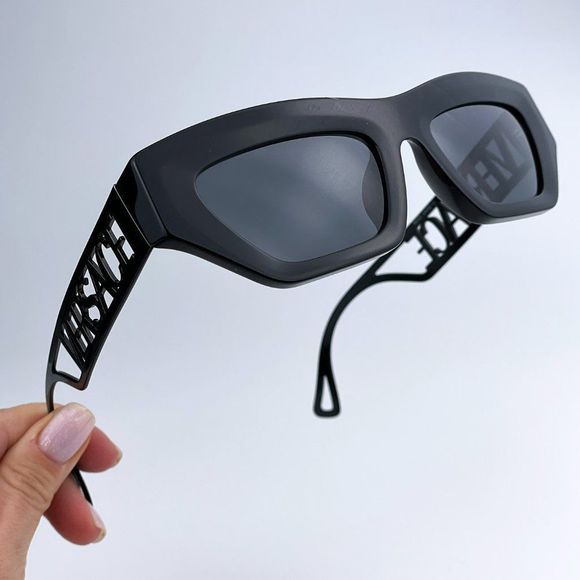 NEW Versace VE4432U 523287 Sunglasses Black Dark Grey Cat Eye Women main image 4